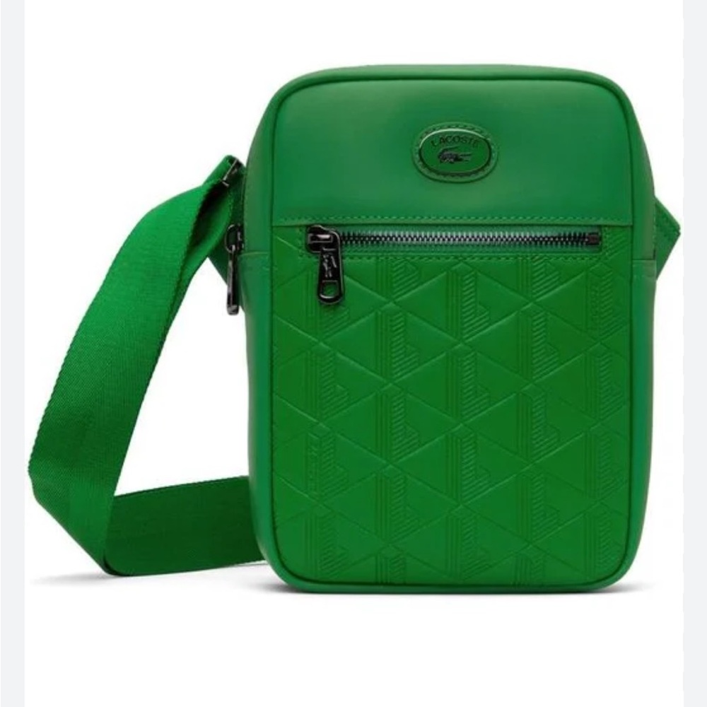 🐊🐊🐊Lacoste Green Monogram leather Bag